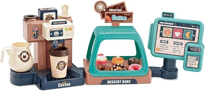 Pretend Role Play Toy Coffee Shop for Girls