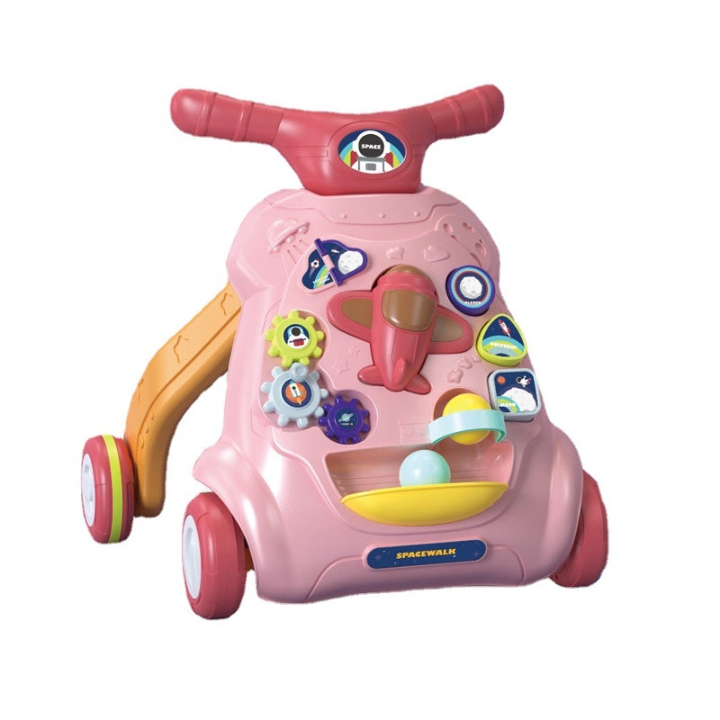 Baby Multifunctional Musical Walkers with Shooting Game Pink