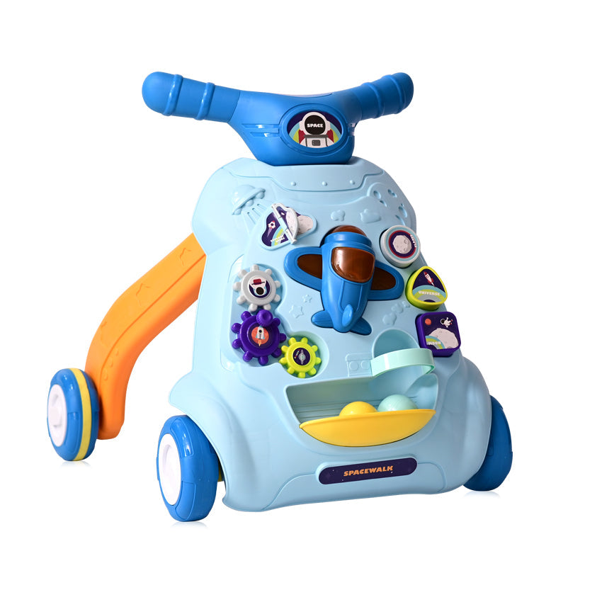 Baby Multifunctional Musical Walkers with Shooting Game Blue