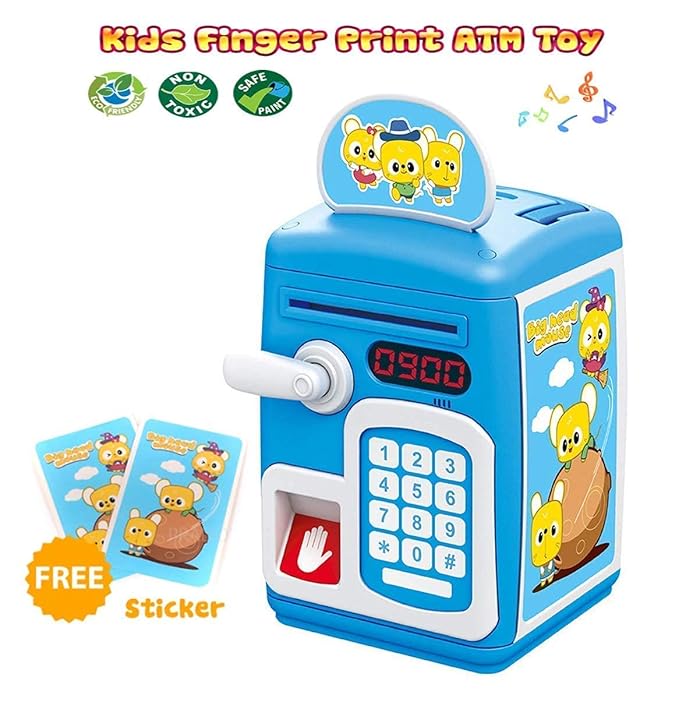 Lattice Sensing Collect Coin and Paper Money saving Box