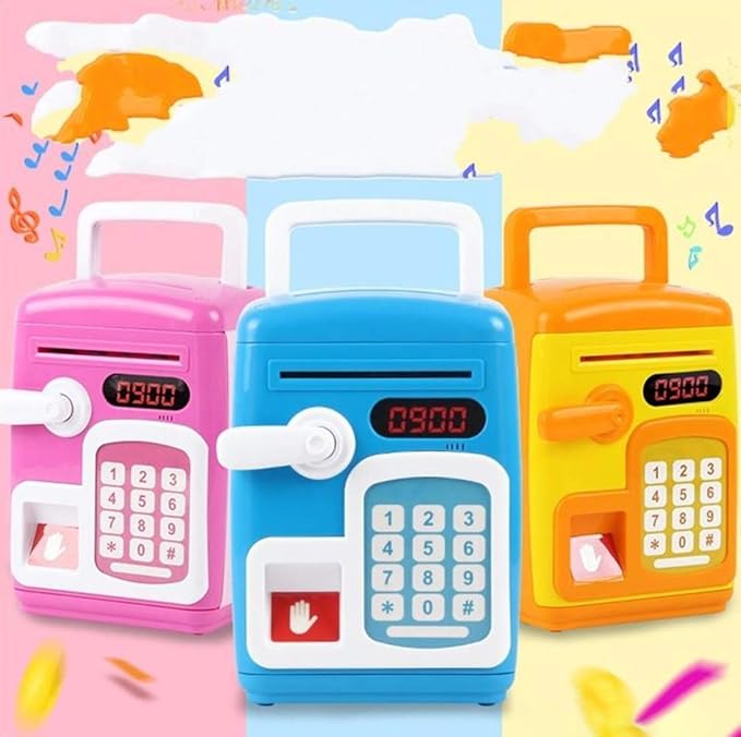 Lattice Sensing Collect Coin and Paper Money saving Box
