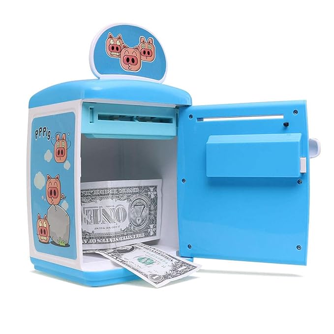 Lattice Sensing Collect Coin and Paper Money saving Box