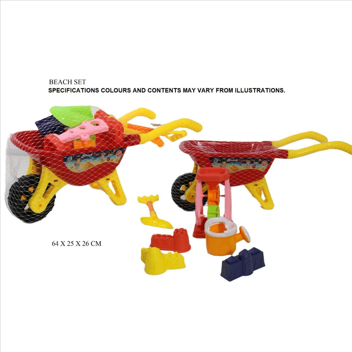 Beach Set Trolley with Tools Assorted
