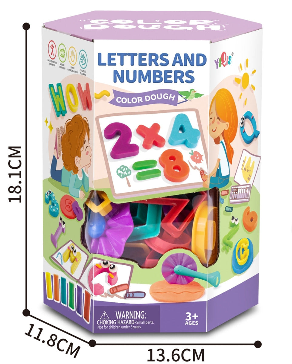 Mondel Letter And Numbers Color Dough