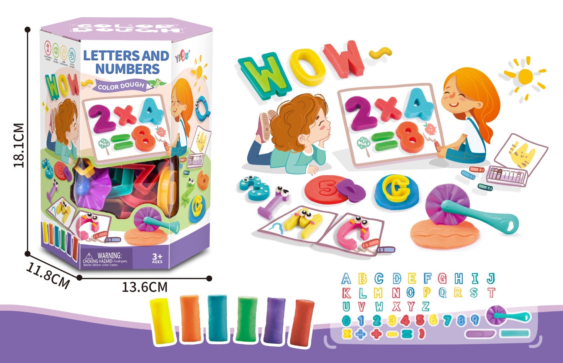 Mondel Letter And Numbers Color Dough