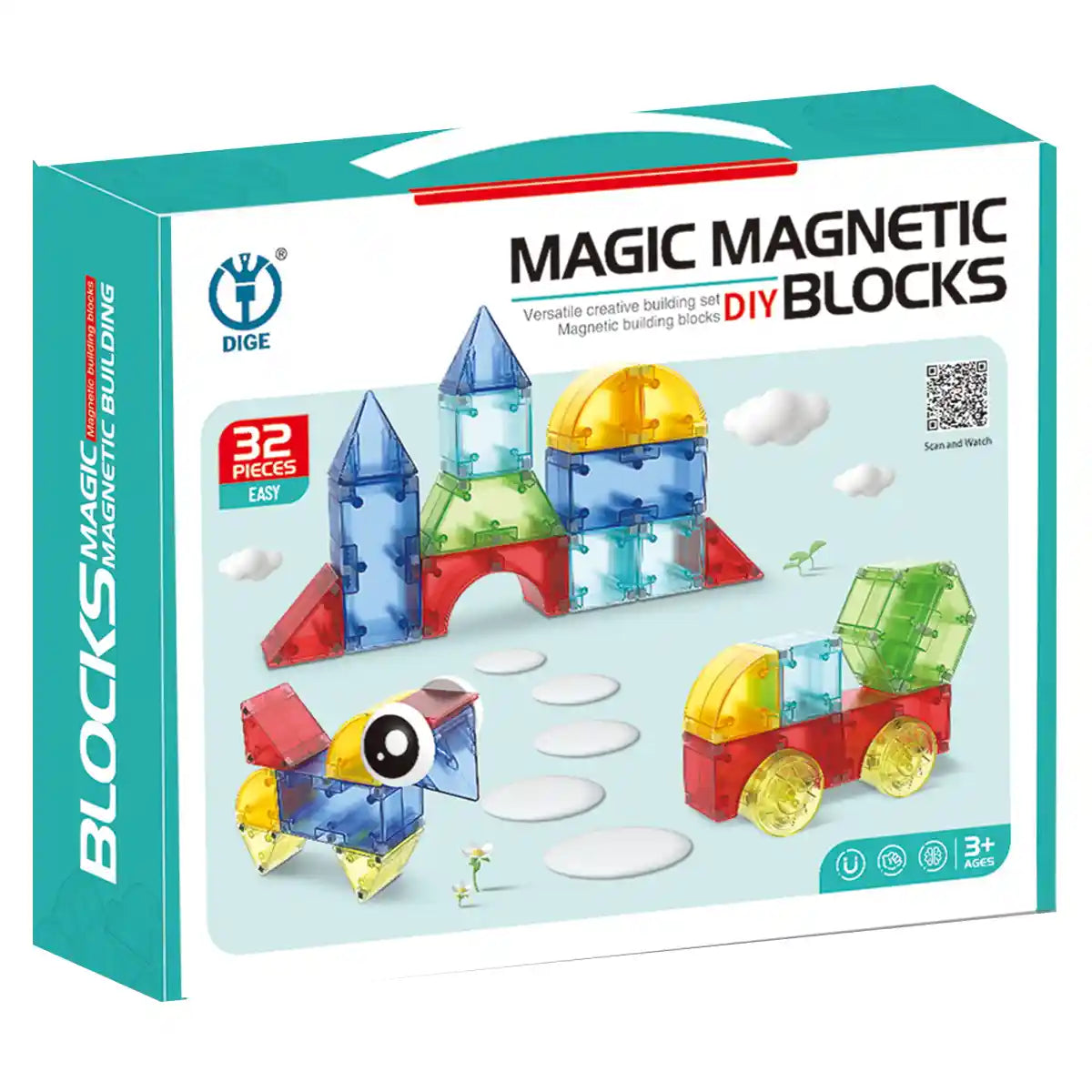 Magic Magnetic Building Blocks 98Pcs Set