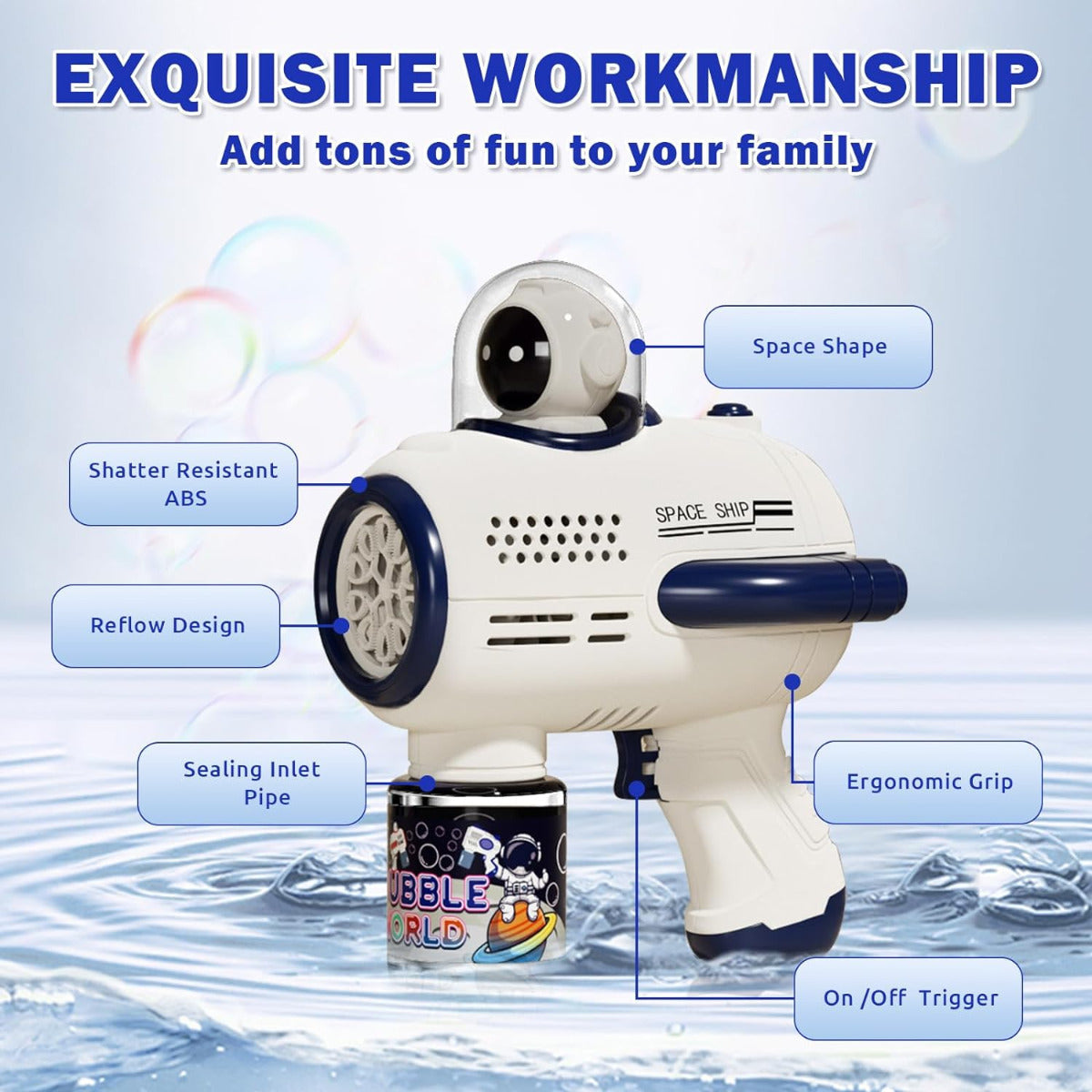 Bubble Machine Gun Outer Space Astronauts Assorted