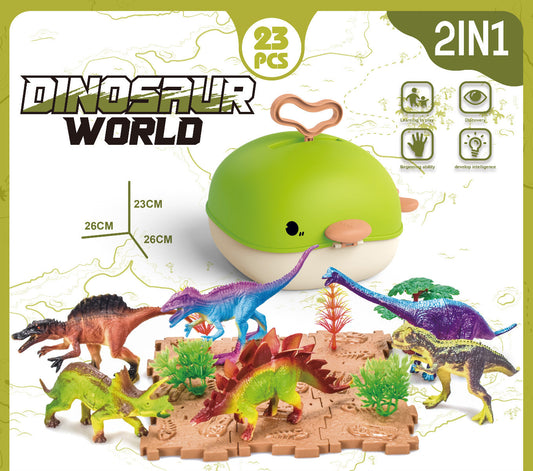 Dinosaur Tale with Whale Suit Case 23pcs
