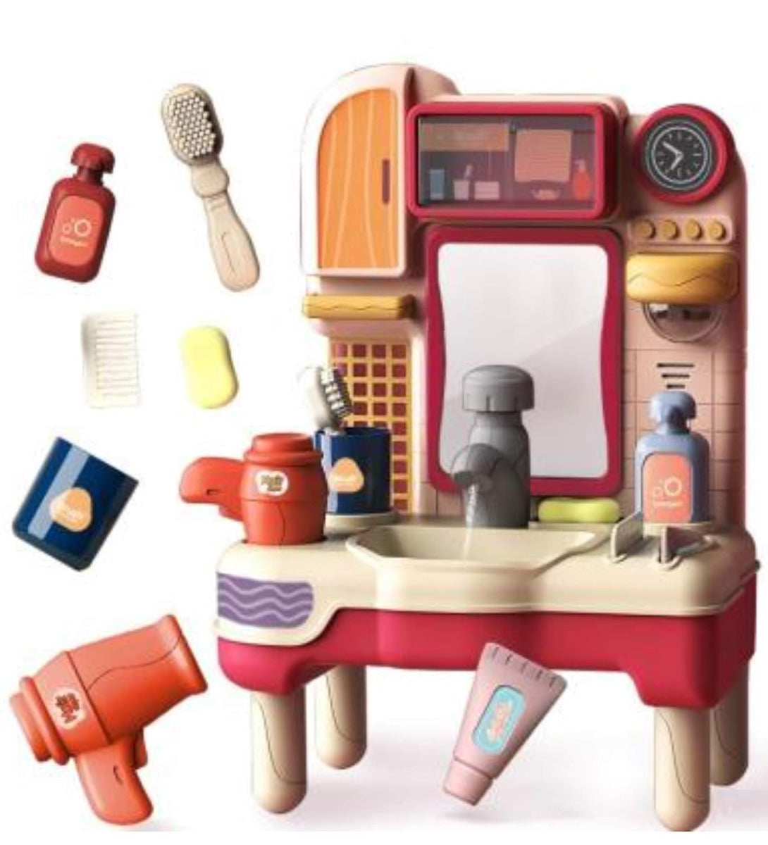 Role Play Washbasin Washstand Sink Toy Set