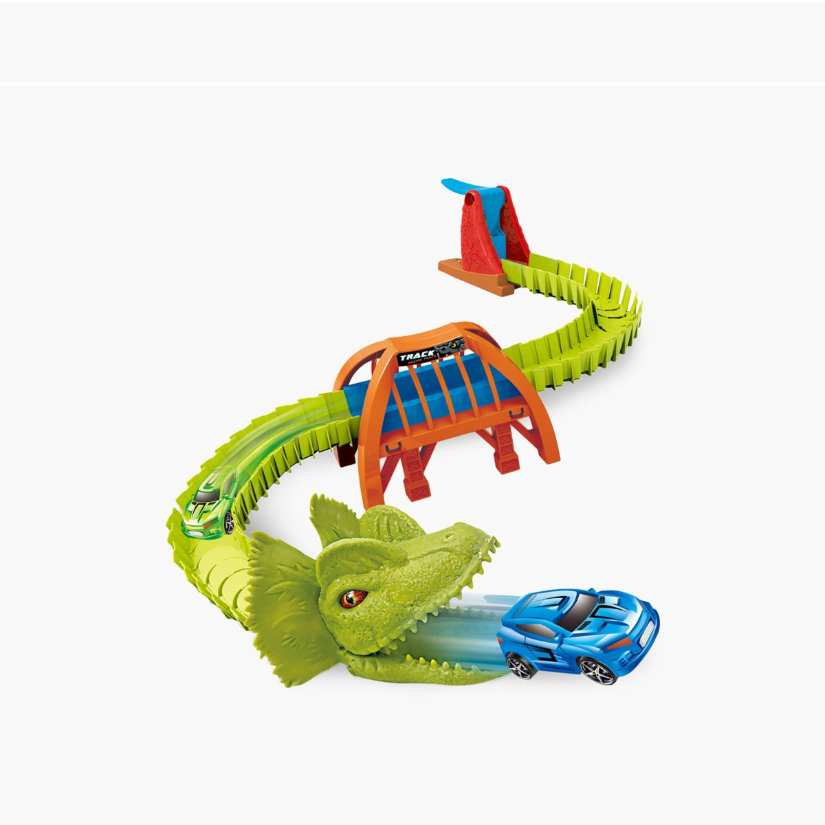 Dinosaur Car Racing Track Playset