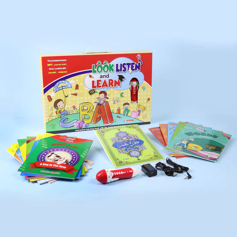 Look Listen and Learn 12 Books and Pen