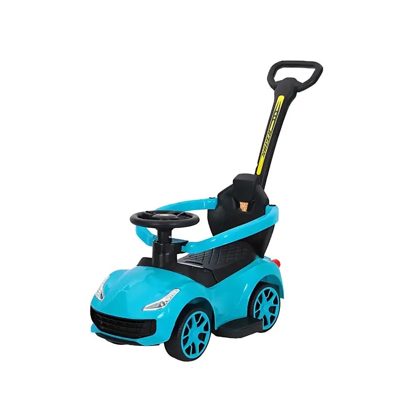 Tolo Car with Push Bar with Light and Music Blue