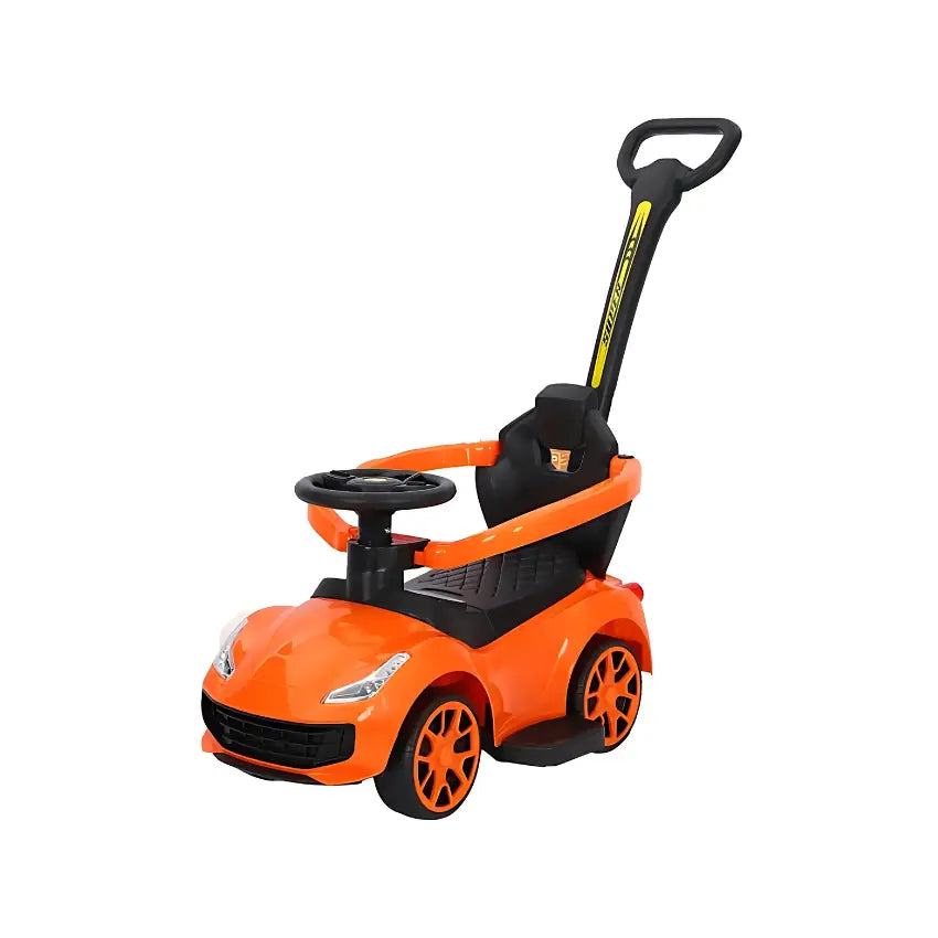Tolo Car with Push Bar with Light and Music Orange
