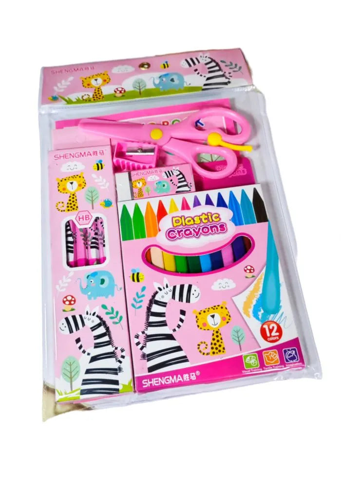 Animal Themed Pvc Bag Stationery Set