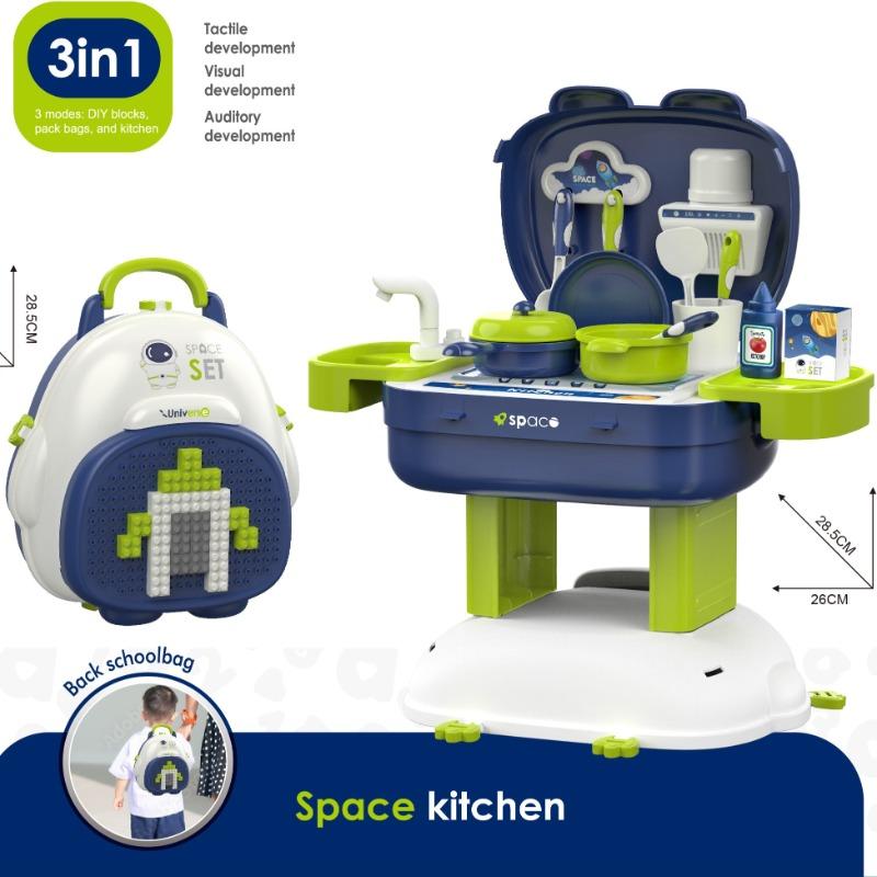 Space 3 in 1 Kitchen and BackPack 36 Accessories