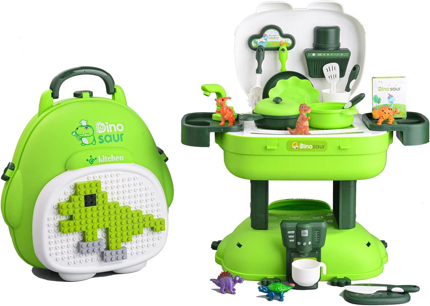 Dino 3 in 1 Kitchen and BackPack 36 Accessories