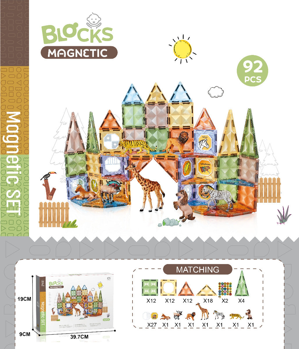 Magnetic Diamond building blocks 92pcs