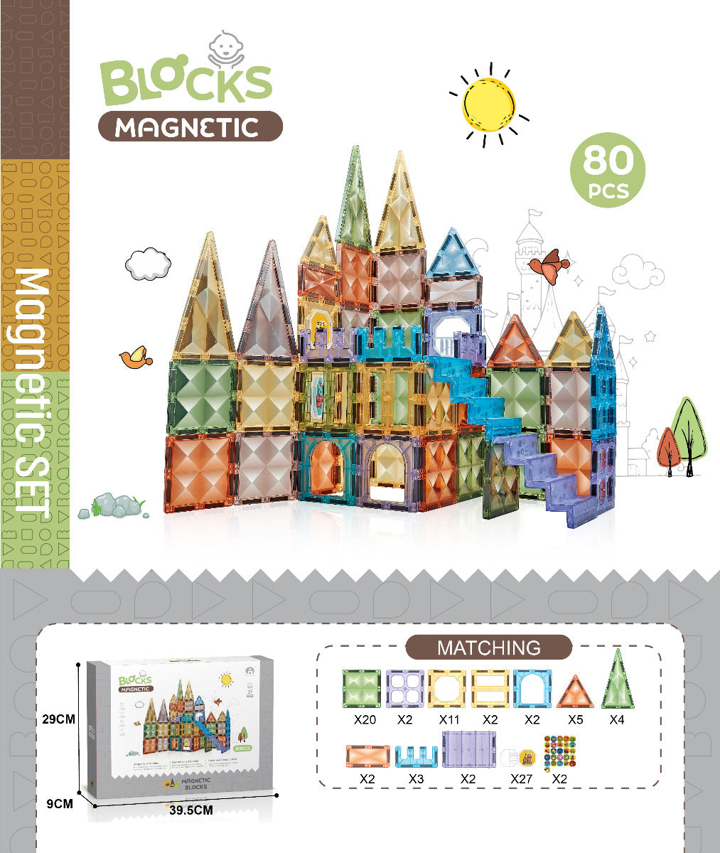 Magnetic Diamond building blocks 80pcs