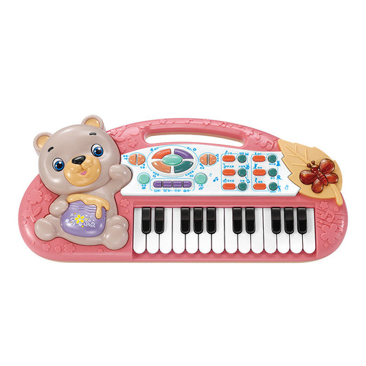Music Piano Teddy Pink