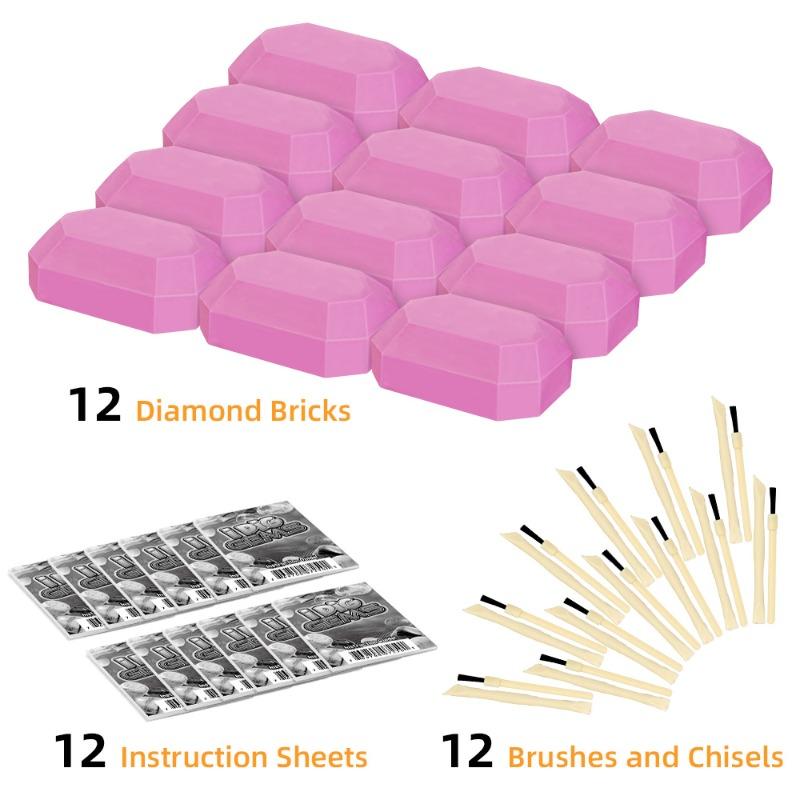 Polished Rock Excavation Kit Set 12 Rocks