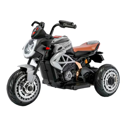Orbic Kids Electric Battery Operated Ride On Bike 12v Silver