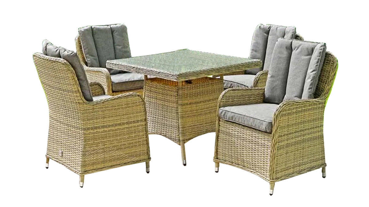 Forte 4Pcs Dining Set Brown