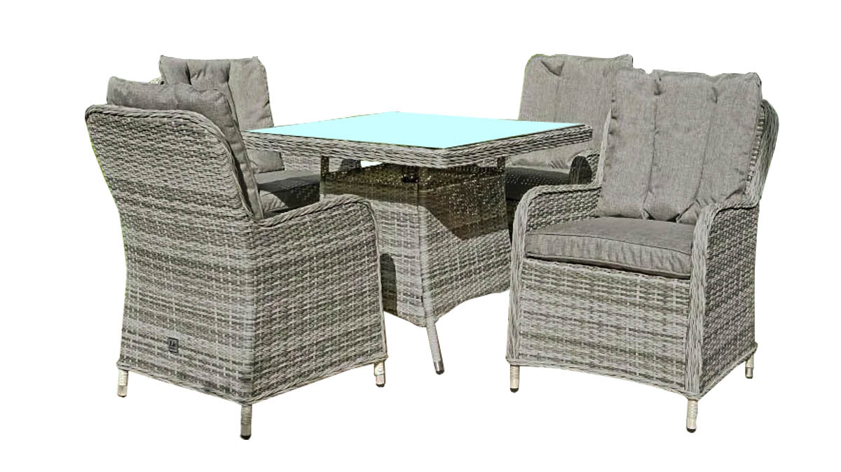 Forte 4Pcs Dining Set Grey