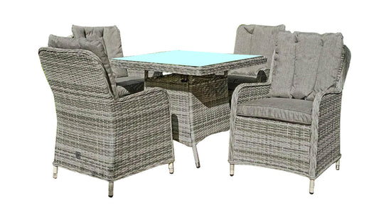 Forte 4Pcs Dining Set Grey