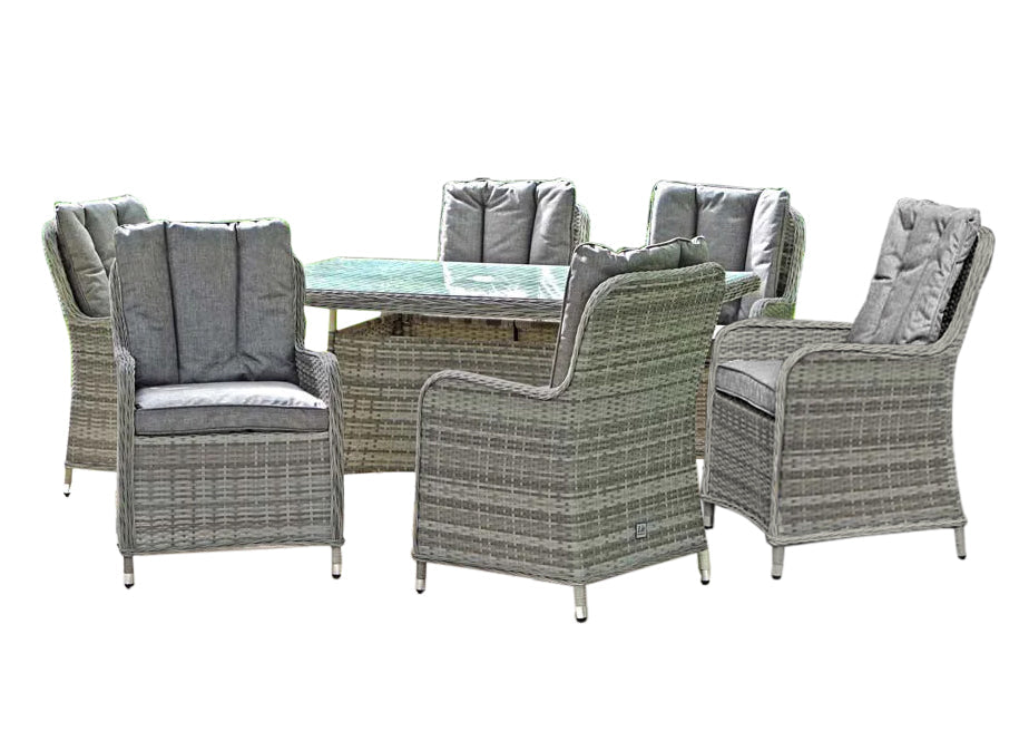 Pezzo 7Pcs Dining Set Grey