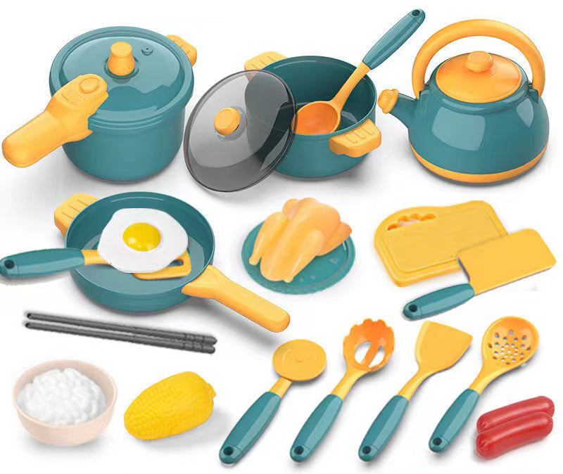 Kitchen Set with 38 Accessories Green