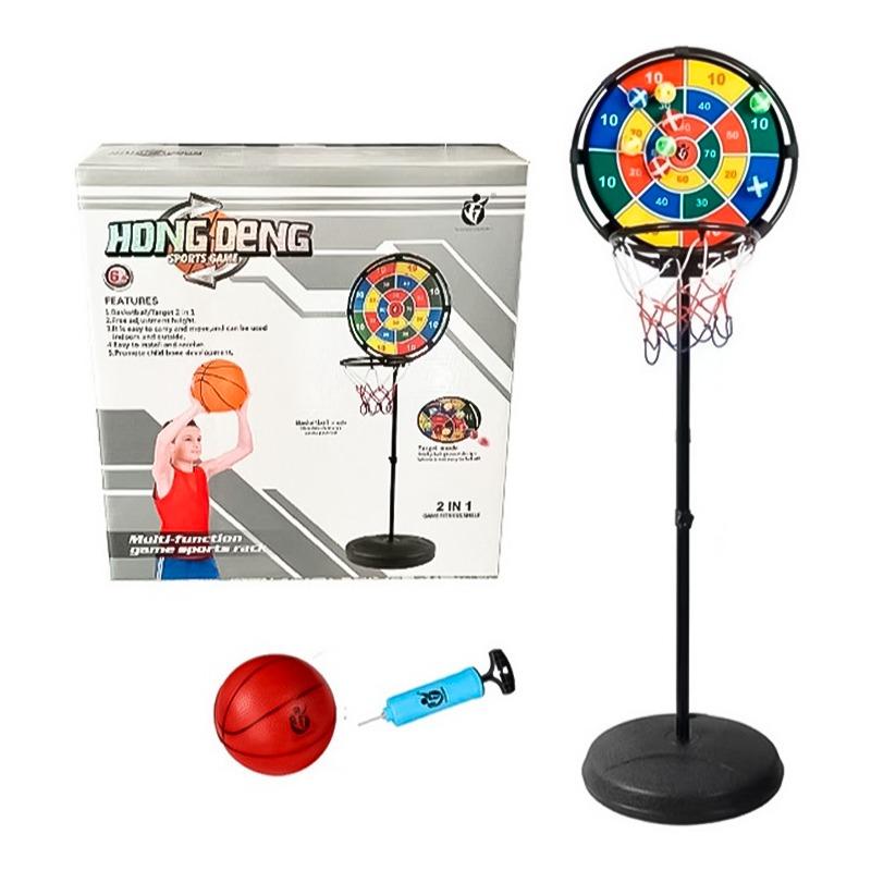 Set of 2 in 1 Basketball Dartboard Game Shield