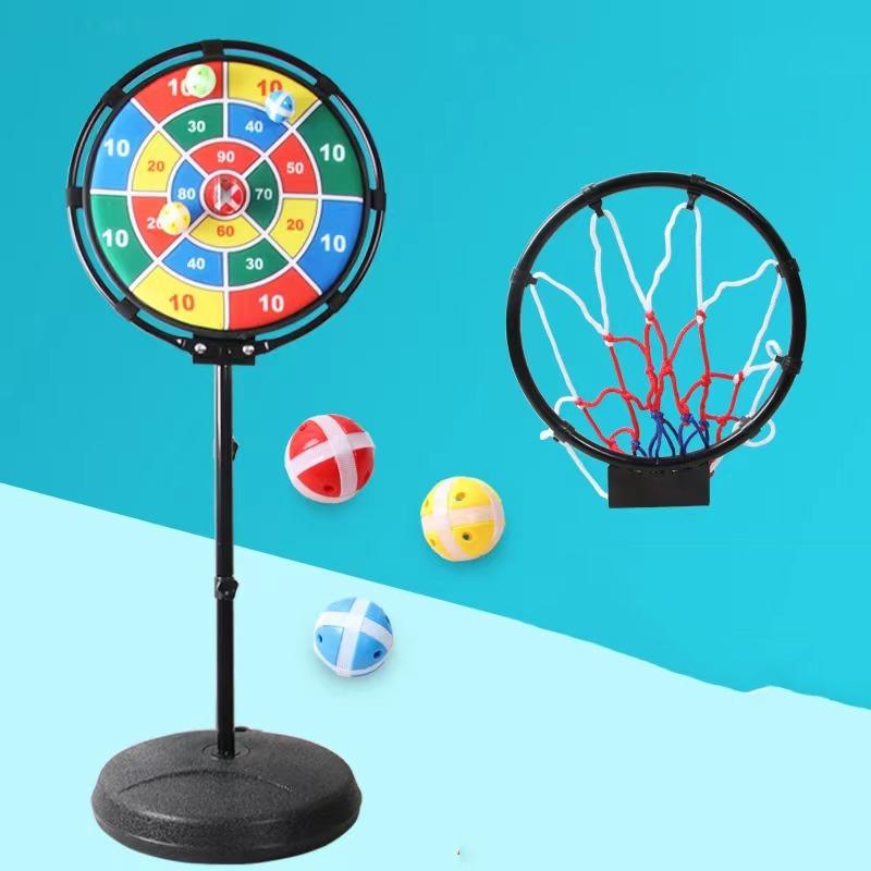 Set of 2 in 1 Basketball Dartboard Game Shield