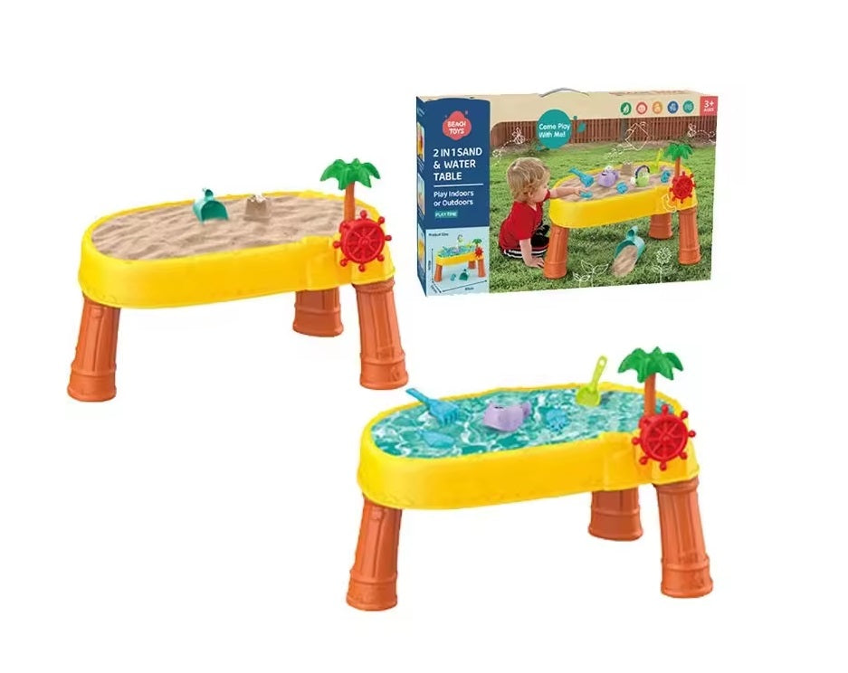 Baby Outdoor Toys Summer Beach Toys 2 in 1 Sand and Water Table