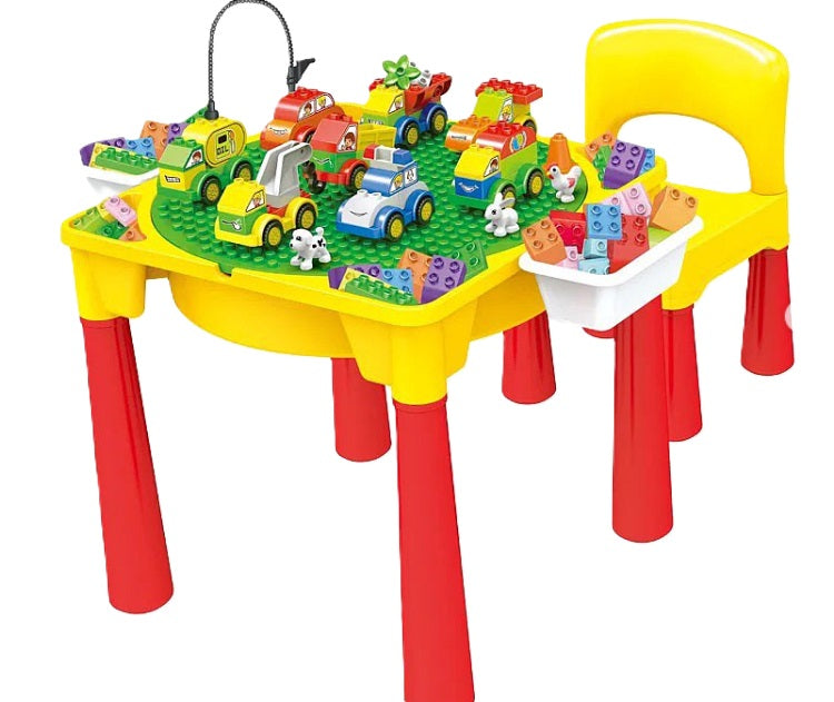 Lego Game Table And Chair With 67 Lego Pieces