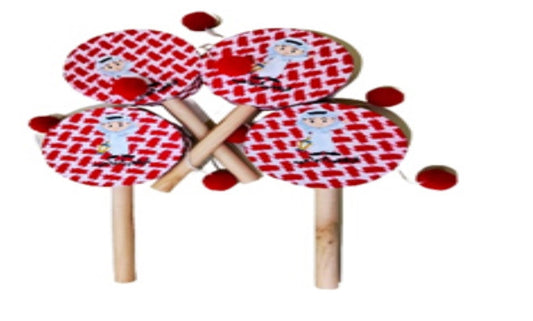 Garangao Hand Drum Red and White Assorted