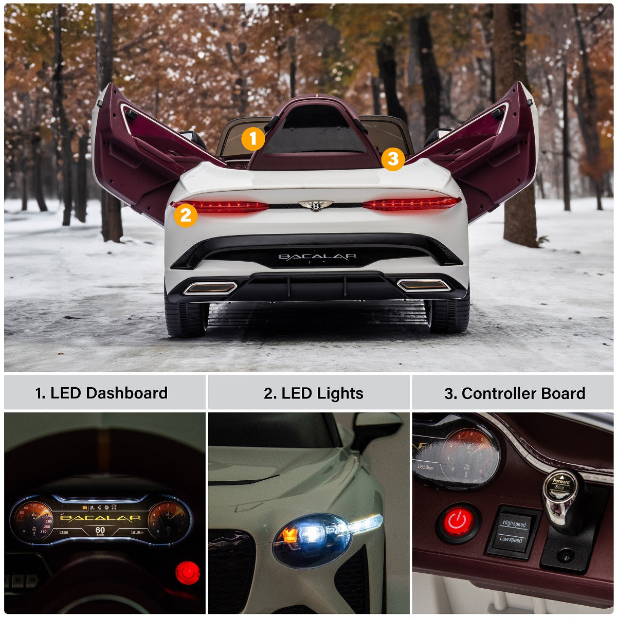 Bentley Bacalar 12V Ride on Car for Kids with Remote Control