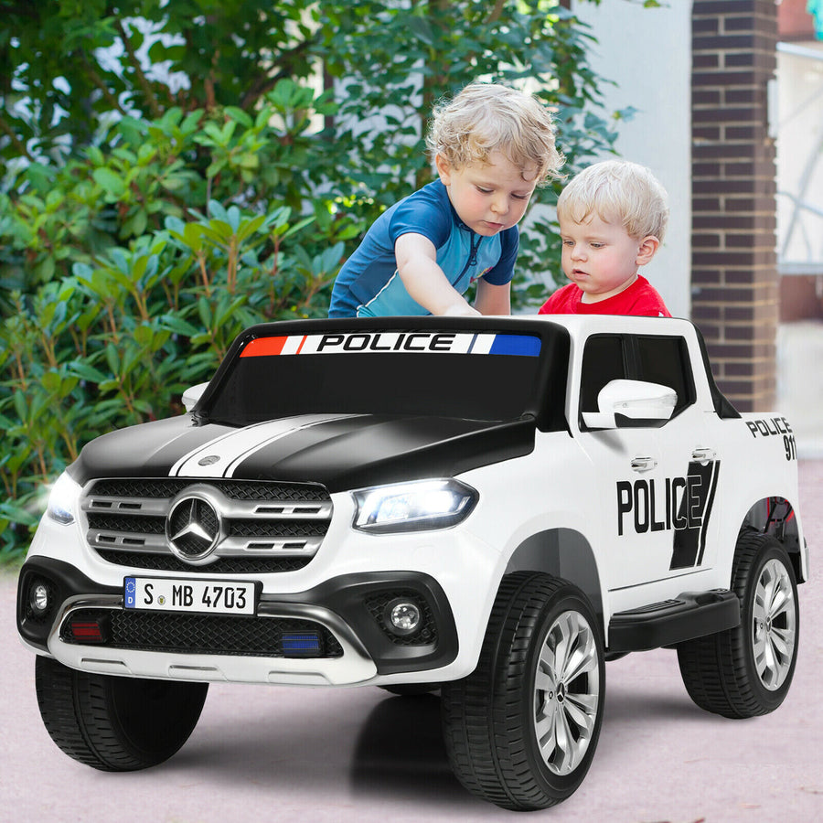 Mercedes Benz X Class 12V 2 Seater Kids Ride On Car Police Car