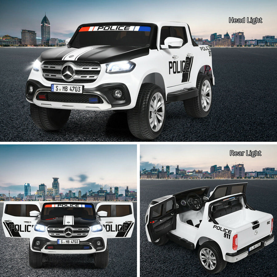 Mercedes Benz X Class 12V 2 Seater Kids Ride On Car Police Car