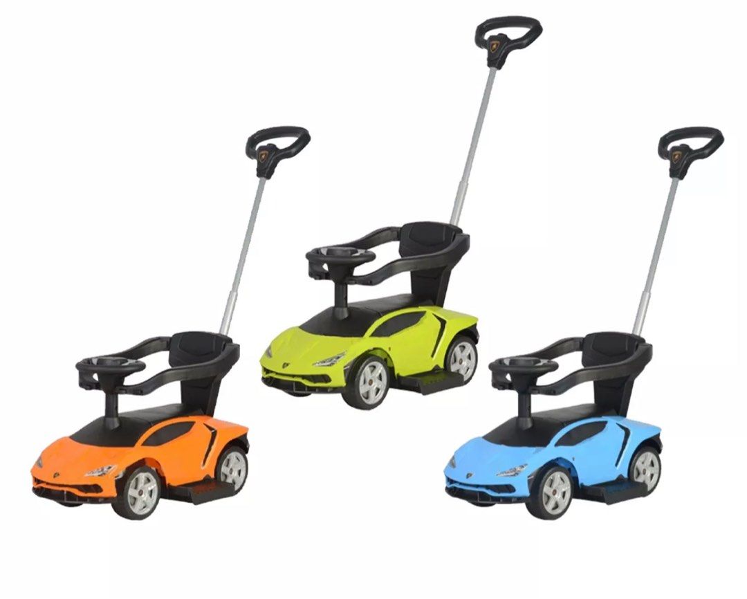 Lamborghini 3 in 1 Ride On Car with Canopy and Handle Assorted