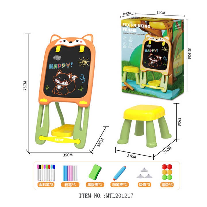 Drawing Board Toy with Chair Creative Fun for Kids