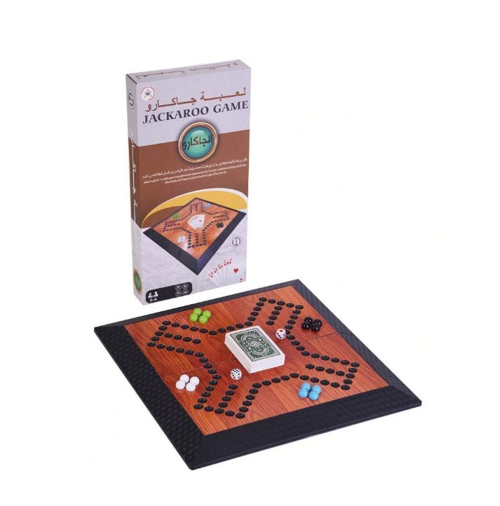 Jackaroo Arabic & English Cards Checkers Board Game 1 Box
