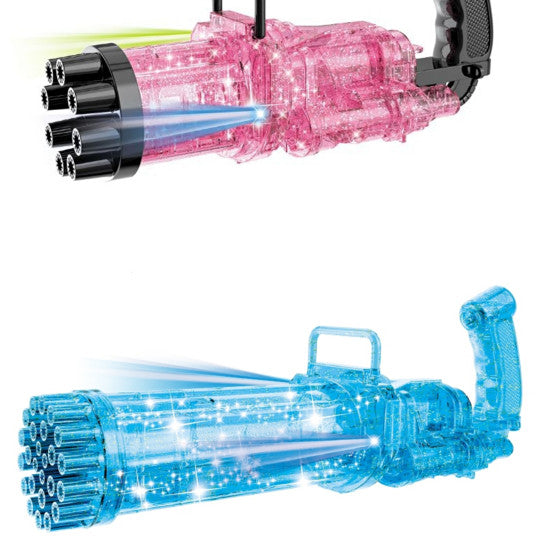 Electric Bubble Gun Gatling 12 Holes Assorted