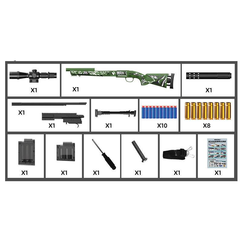 M24 Soft Bullet Sniper Navy Green