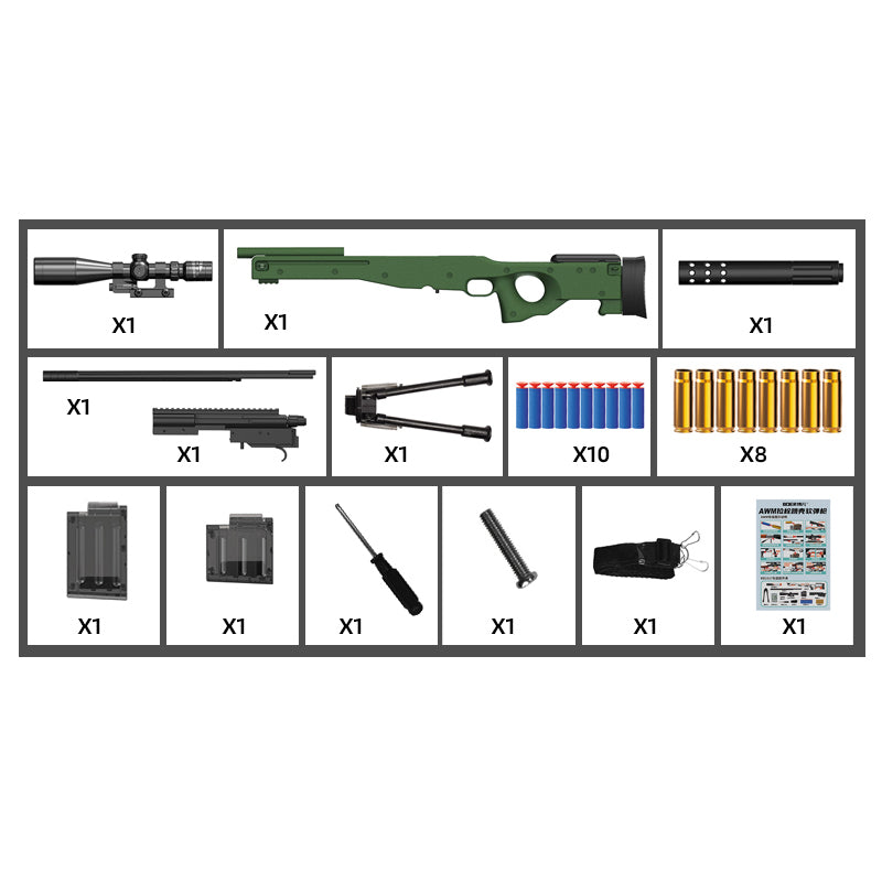 AWM Soft Bullet Sniper Green