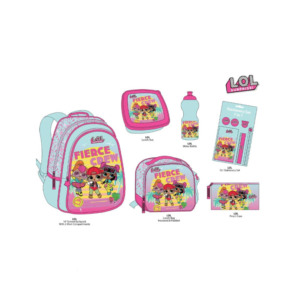 Lol Surprise 12 In 1 Backpack Set 16inch