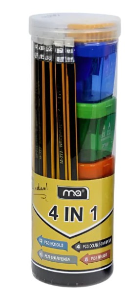 Pvc Jar 4 in 1 Stationery Set 28Pcs