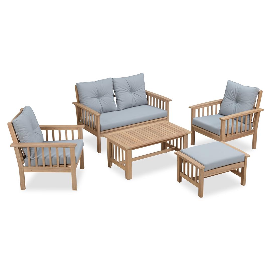 Grandala 6Pcs Moroccan Acacia Garden Sofa Set