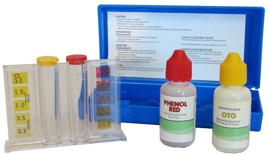 Swimming Pool Chlorine & Water Test Kit for Chlorine and PH
