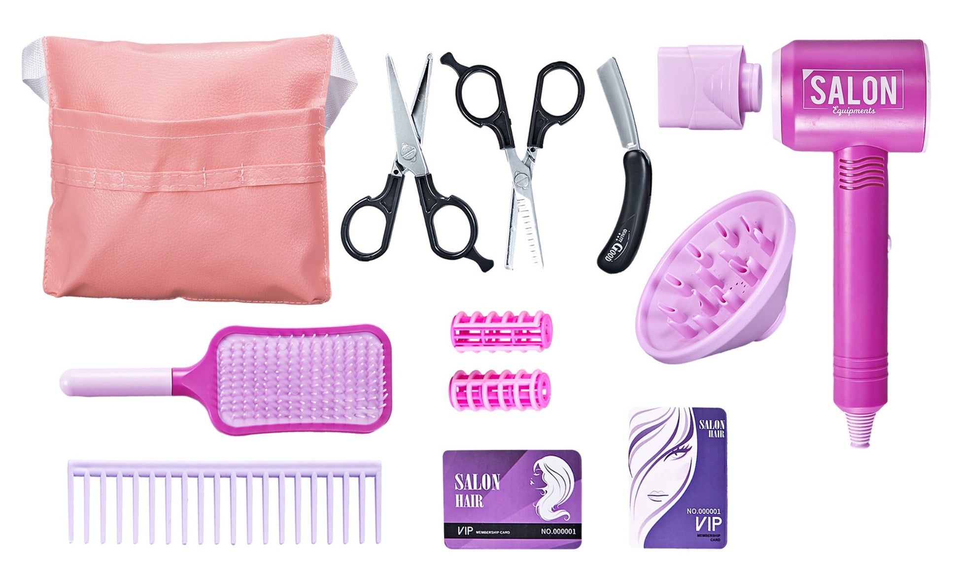 Beauty Saloon with Hair Curler Playset 13pcs