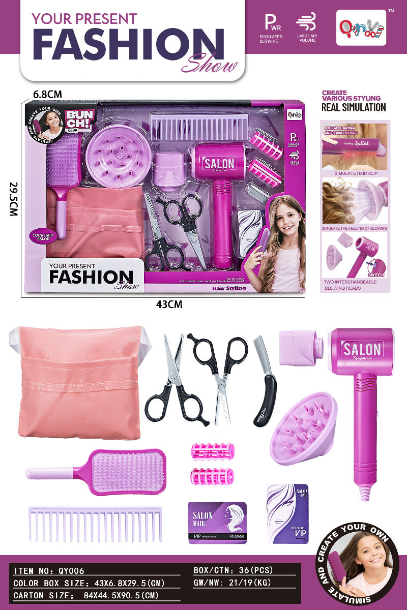 Beauty Saloon with Hair Curler Playset 13pcs